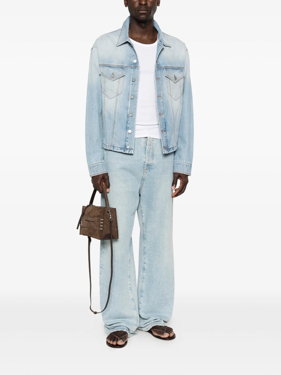 Erl Erl Flap-pocket Denim Jacket, view 4