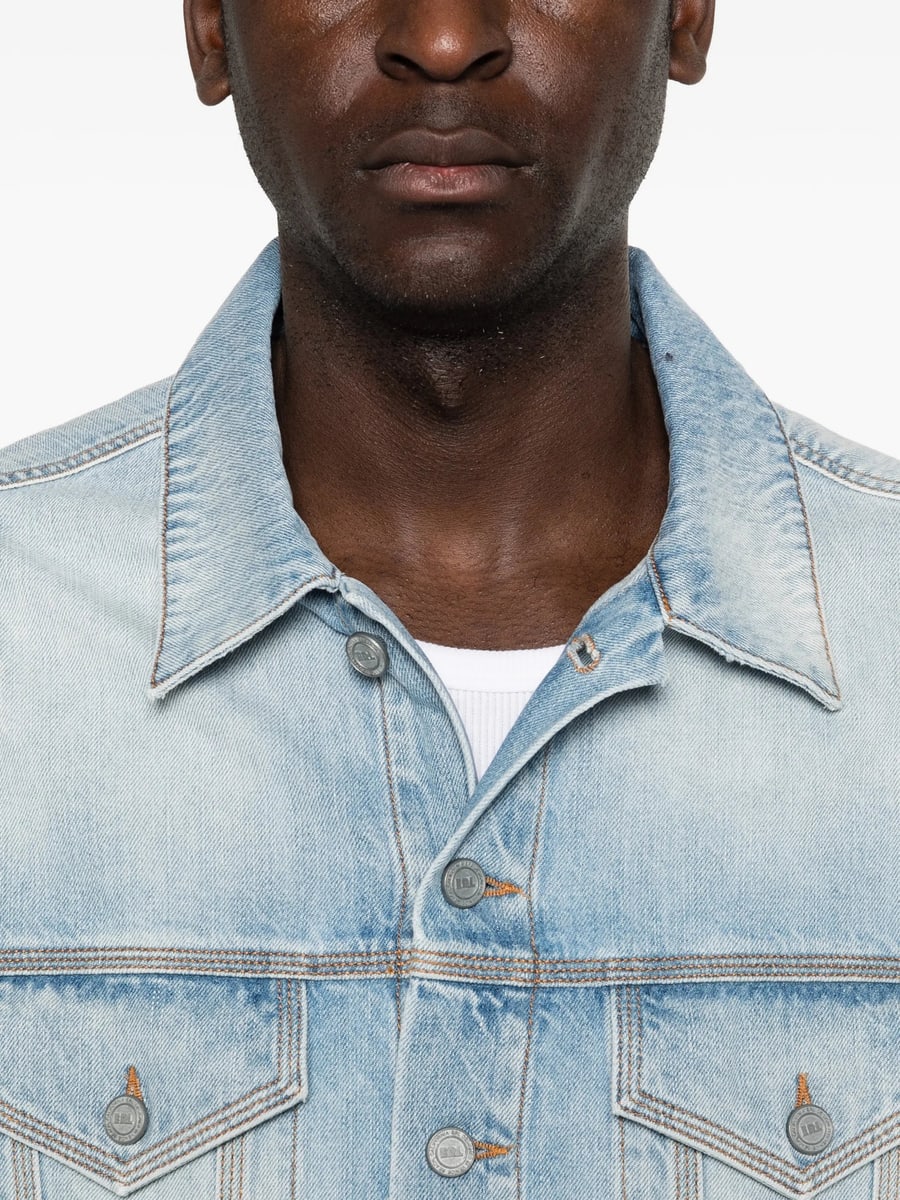 Erl Erl Flap-pocket Denim Jacket, view 5