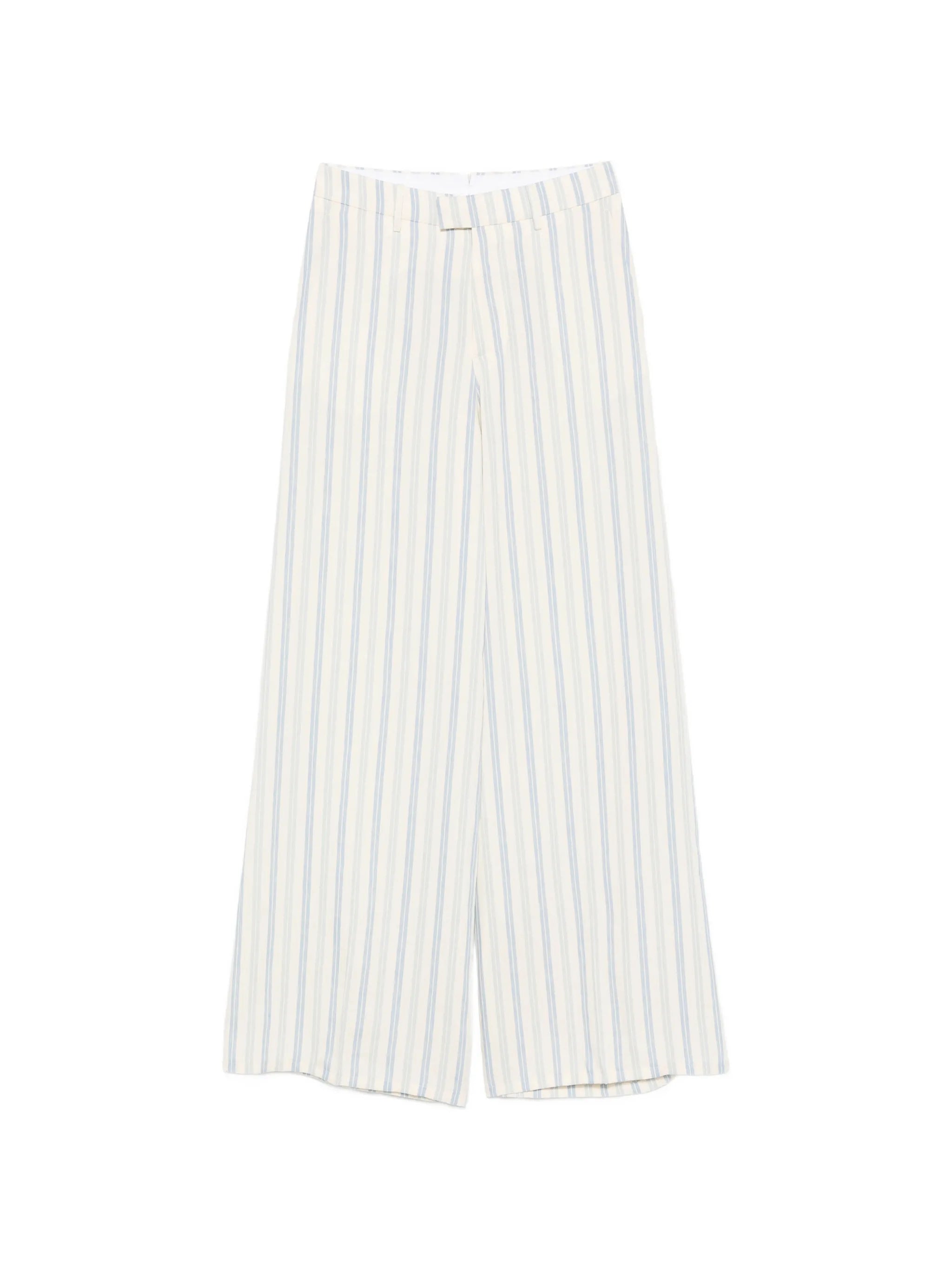 Berwich Berwich Striped Wide Leg Trousers
