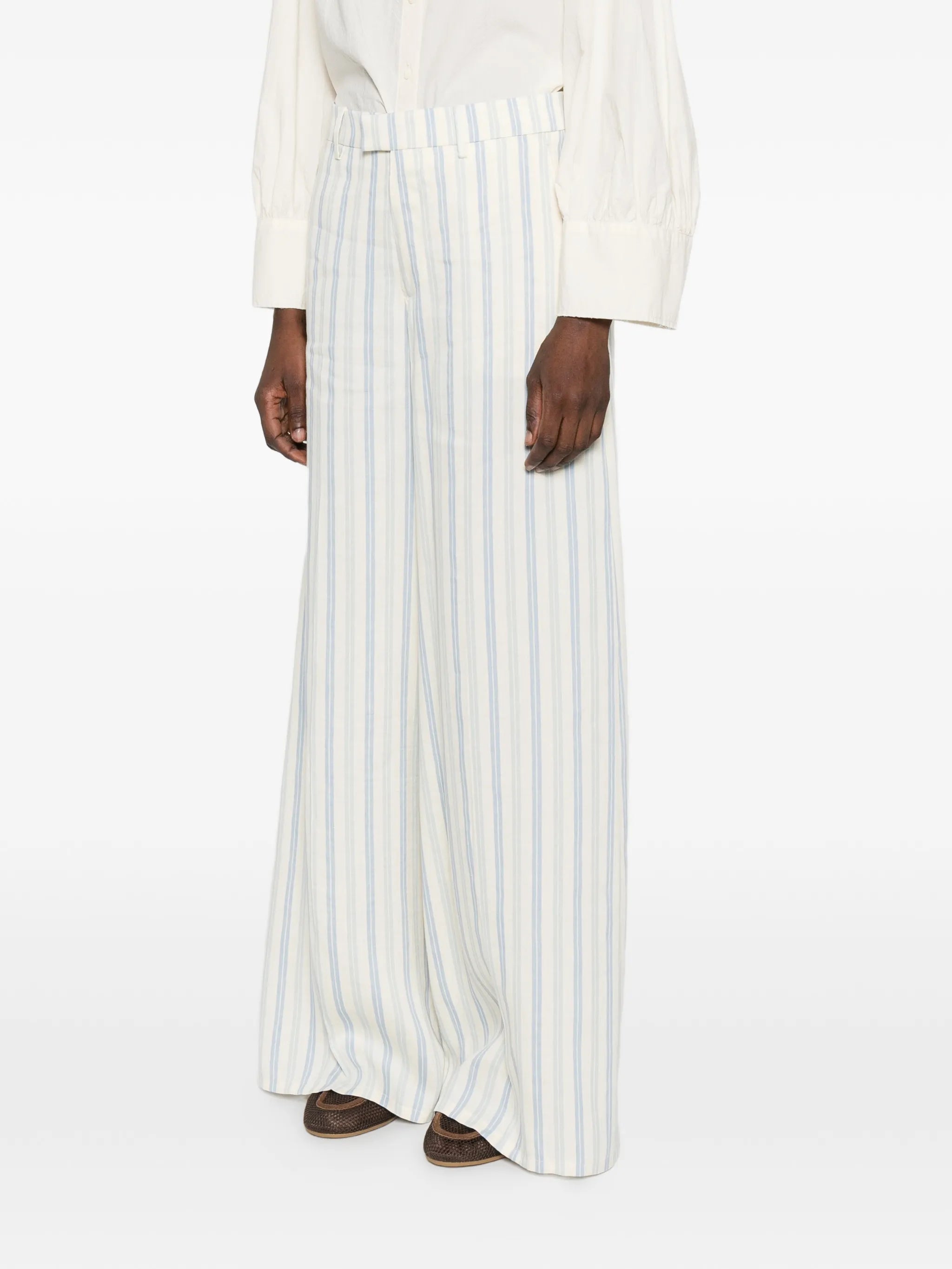 Berwich Berwich Striped Wide Leg Trousers, view 2