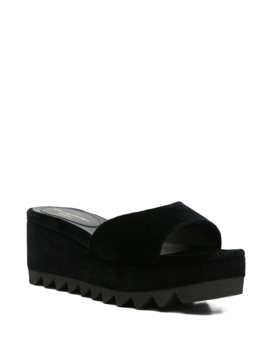 Stella McCartney Stella Mccartney Velvet Platform Sandals, view 3