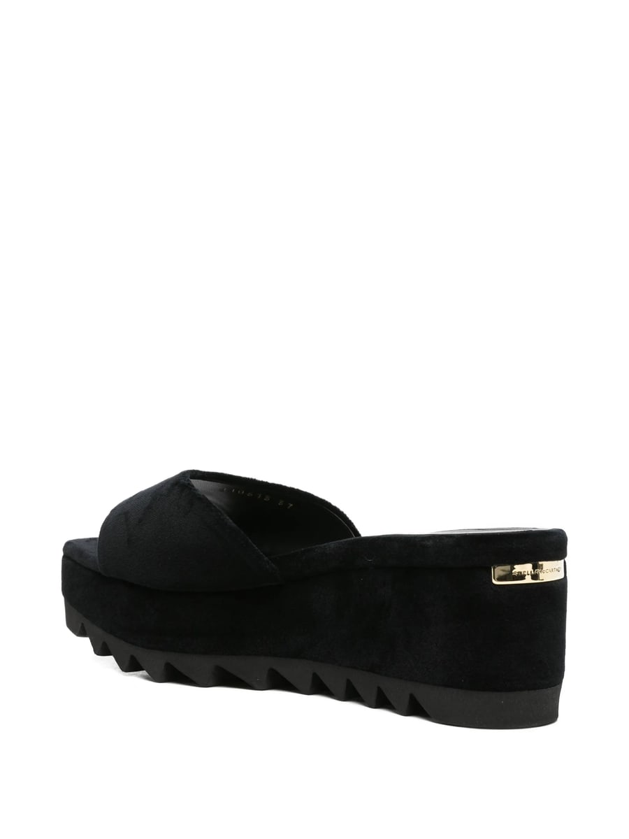 Stella McCartney Stella Mccartney Velvet Platform Sandals, view 4