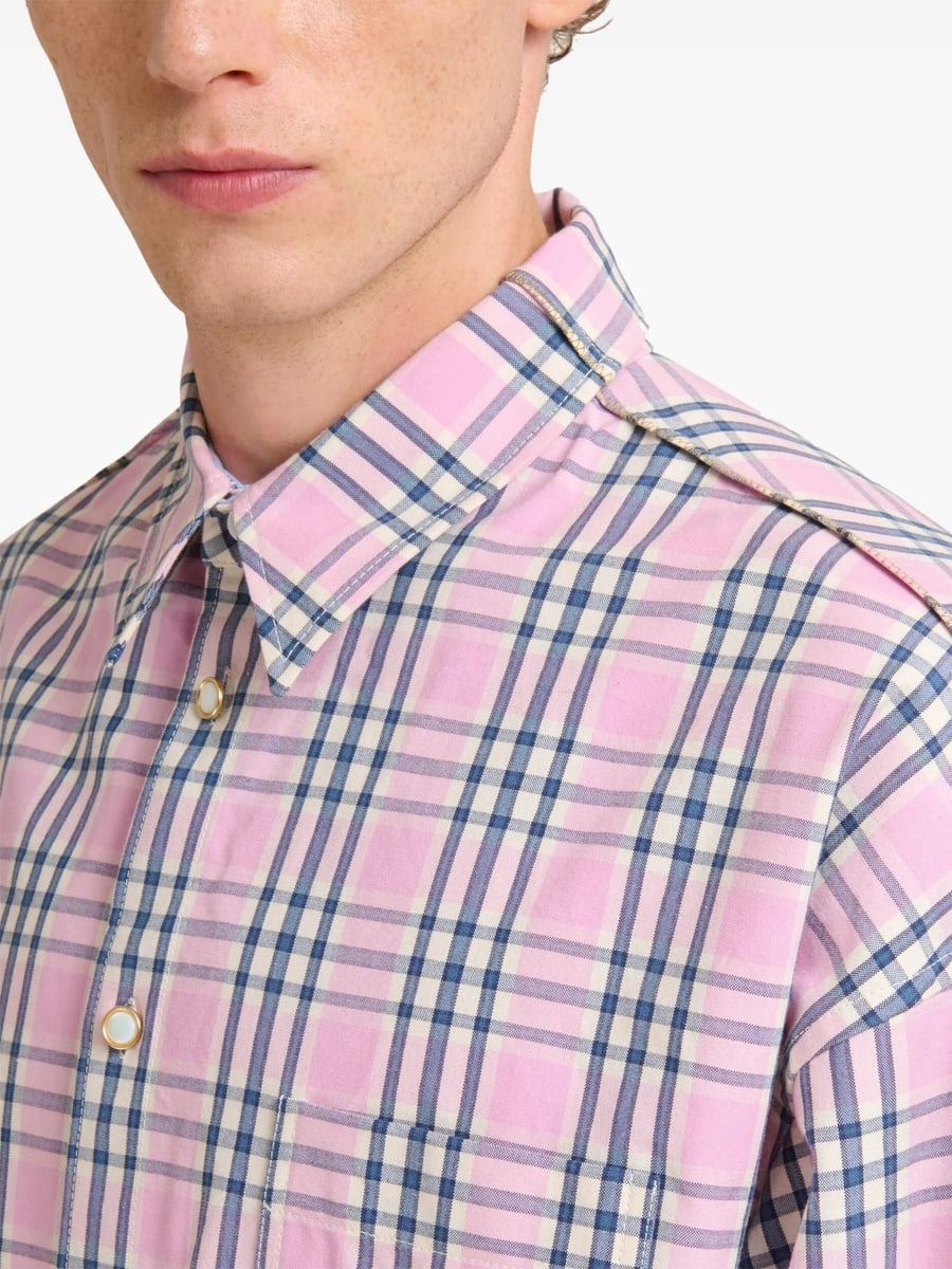 Marni Marni Checked-pattern Long-sleeve Shirt, view 3