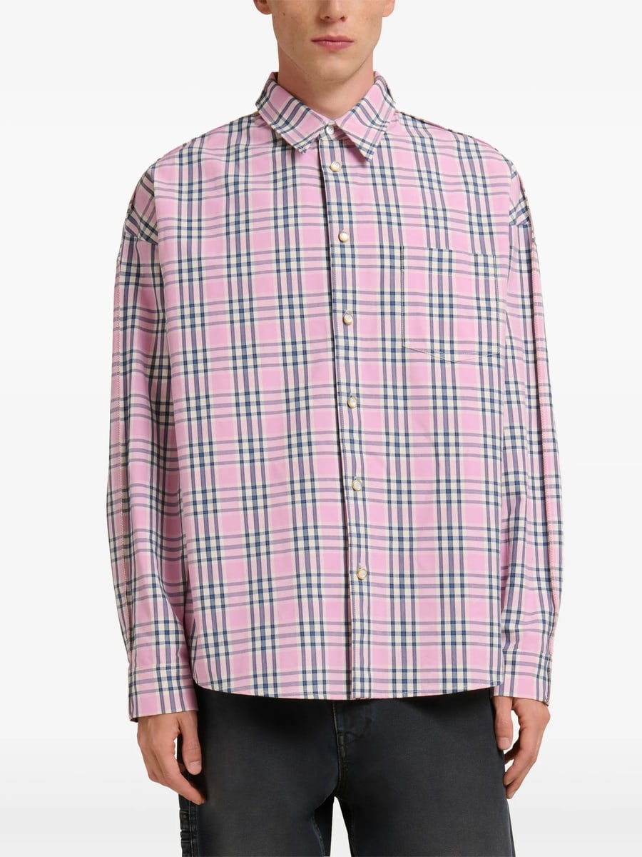 Marni Marni Checked-pattern Long-sleeve Shirt, view 4