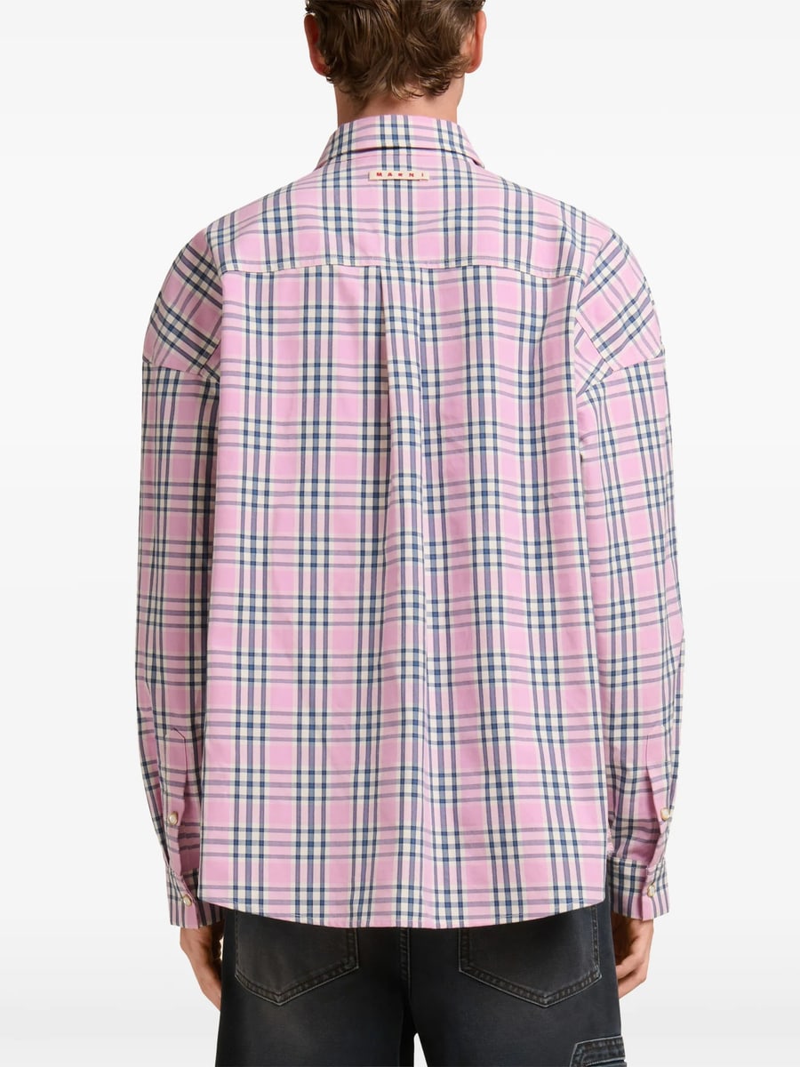 Marni Marni Checked-pattern Long-sleeve Shirt, view 5