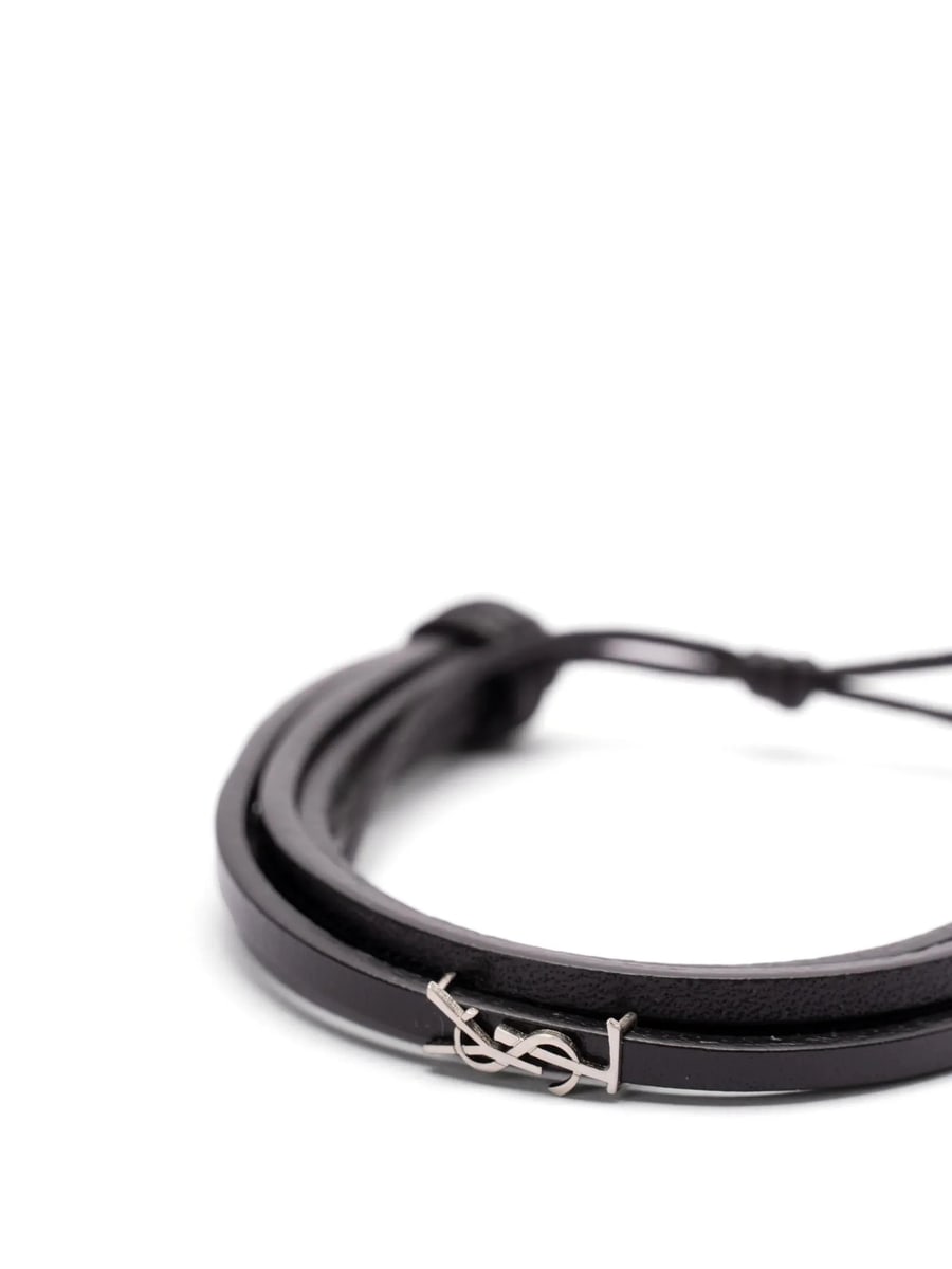 Saint Laurent Saint Laurent Logo-plaque Bracelet, view 2