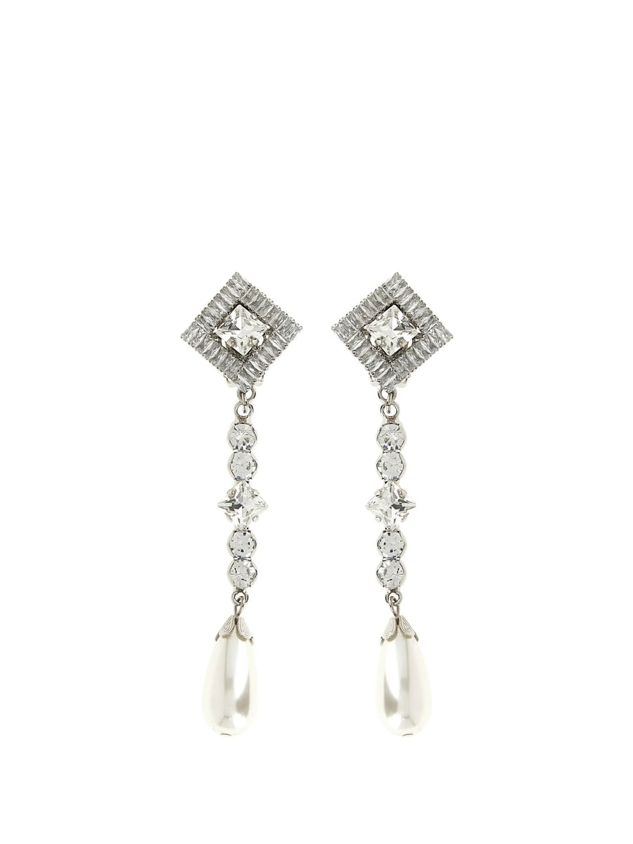 Alessandra Rich Alessandra Rich Crystal-embellished Drop Earrings