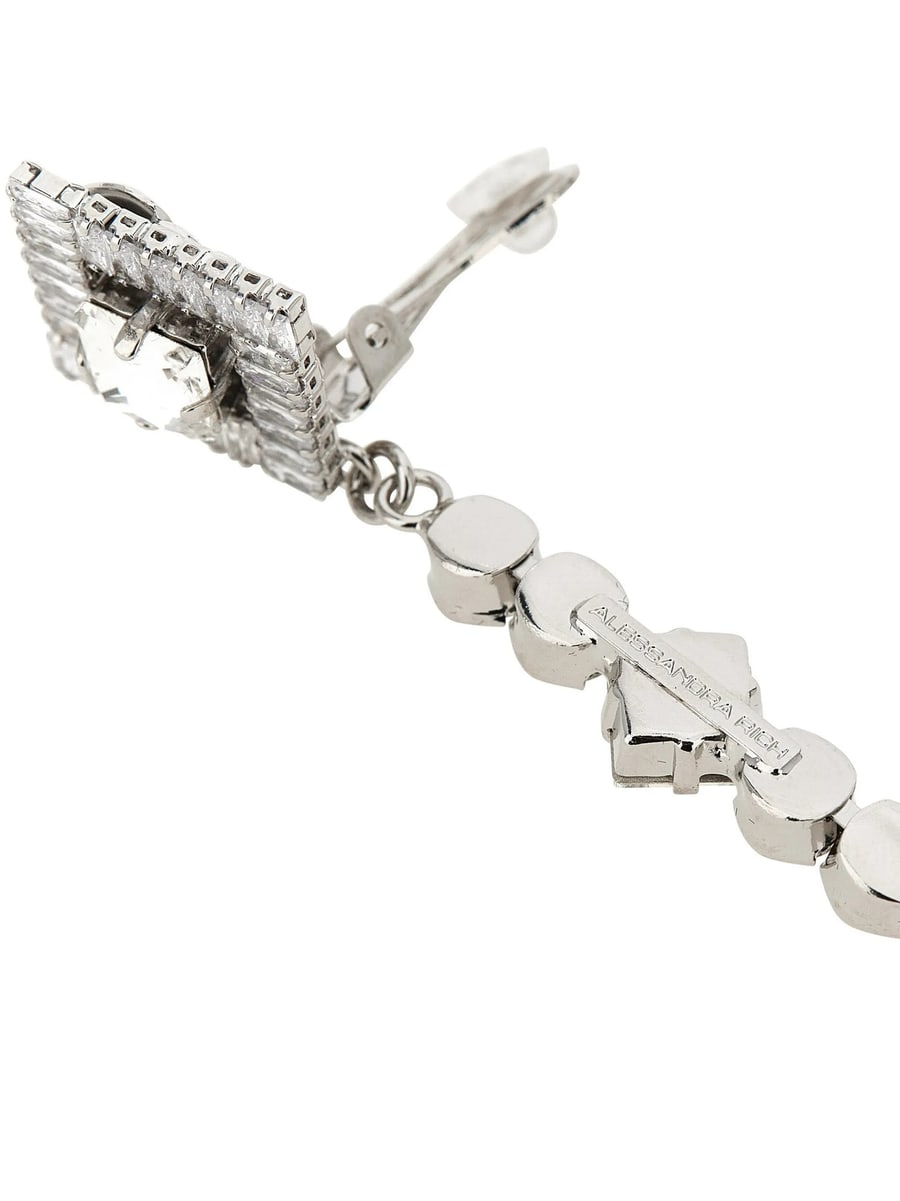 Alessandra Rich Alessandra Rich Crystal-embellished Drop Earrings, view 2