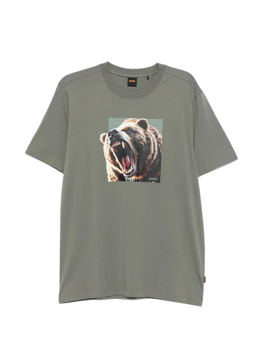 Boss Boss Cotton-jersey T-shirt With Animal Artwork