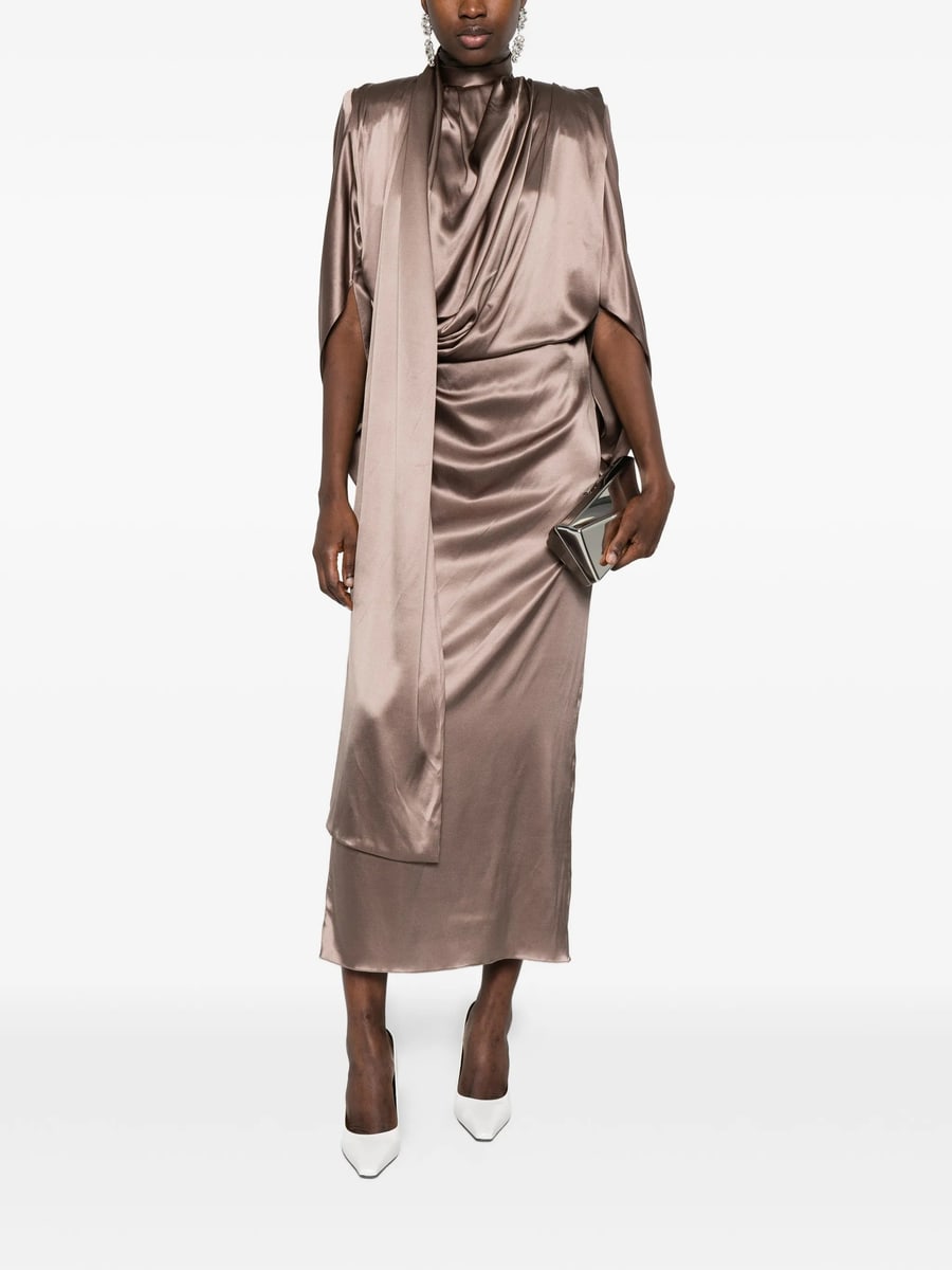 Mugler Mugler Scarf Draped Dress, view 3