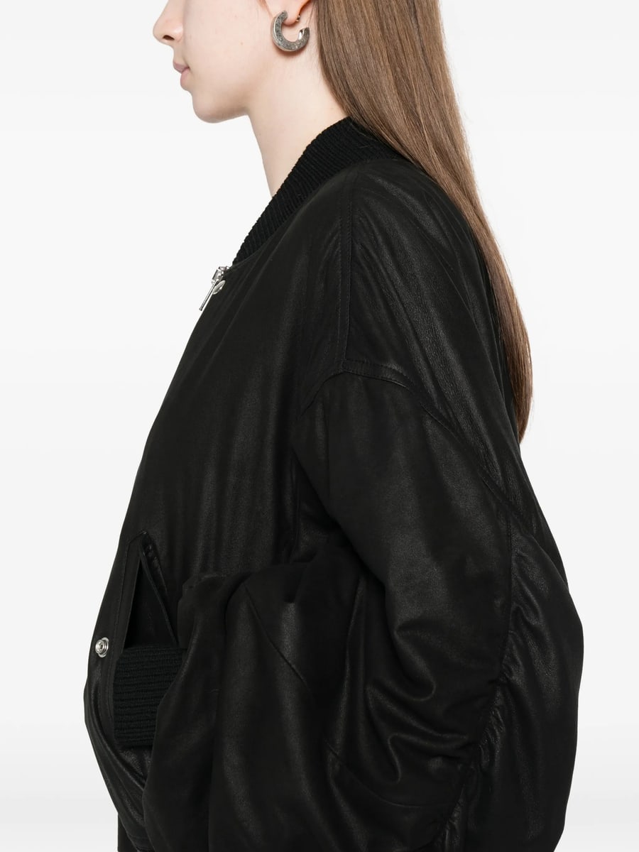 Rick Owens Rick Owens Zip-up Leather Bomber Jacket, view 3
