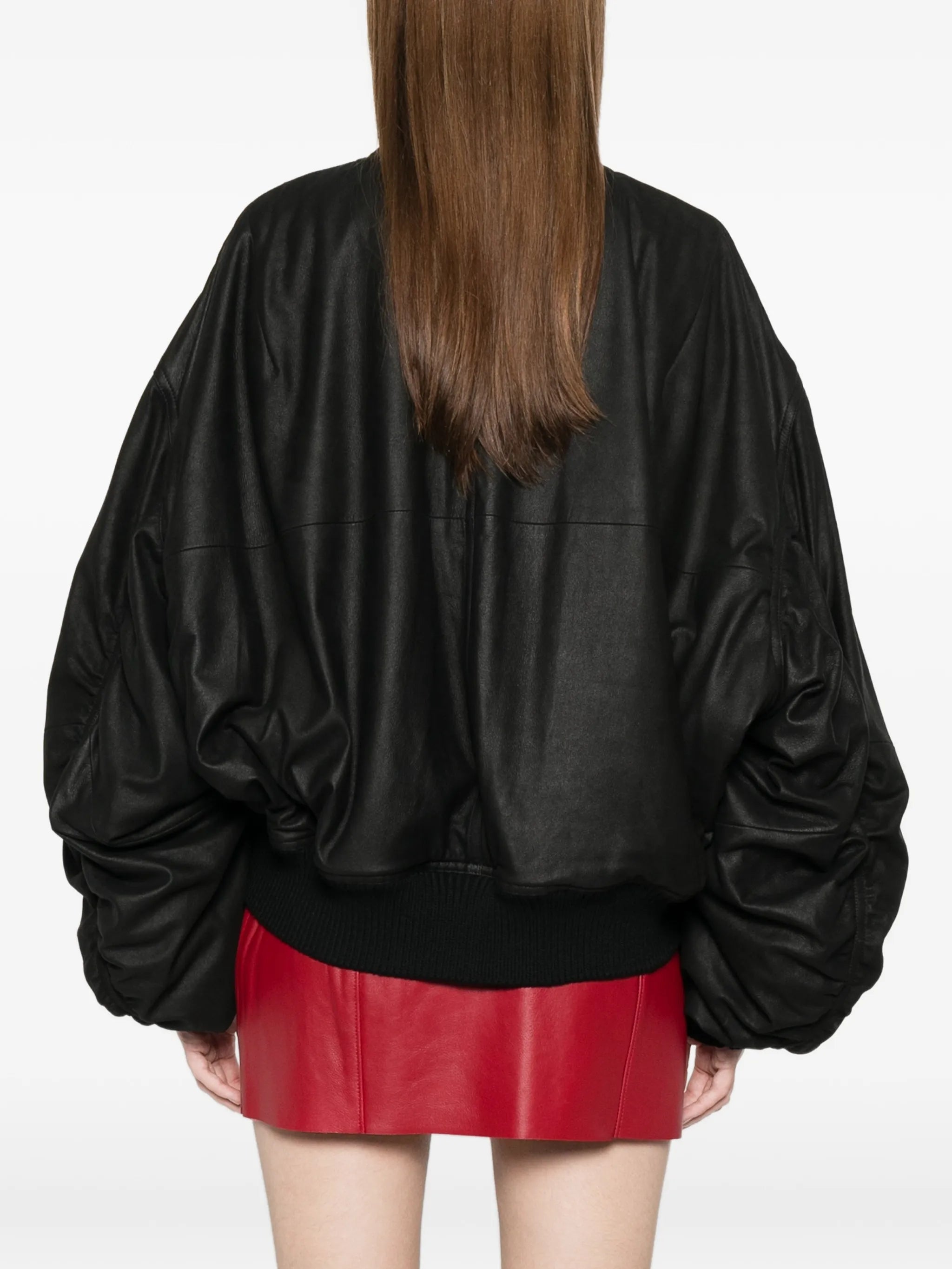 Rick Owens Rick Owens Zip-up Leather Bomber Jacket, view 2