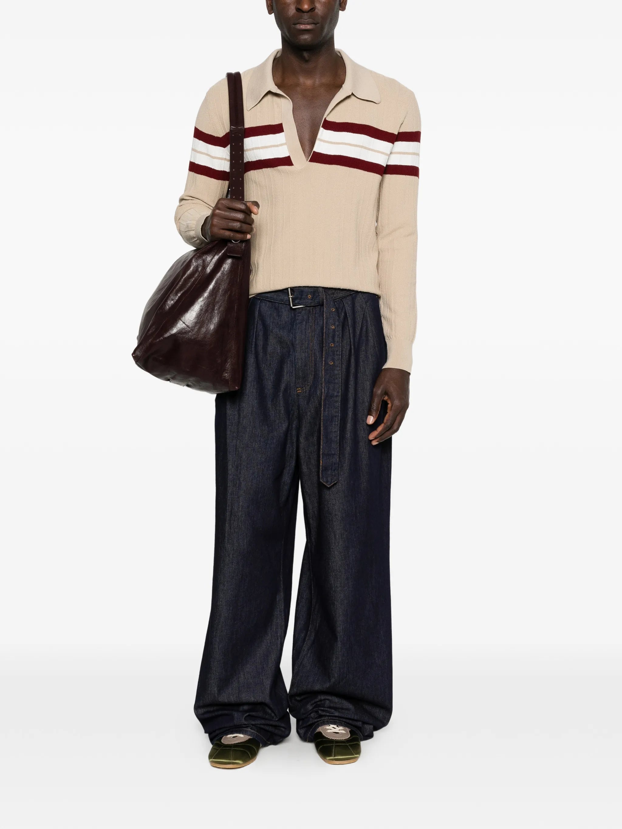 Dries Van Noten Dries Van Noten Belted Pleated Jeans, view 2