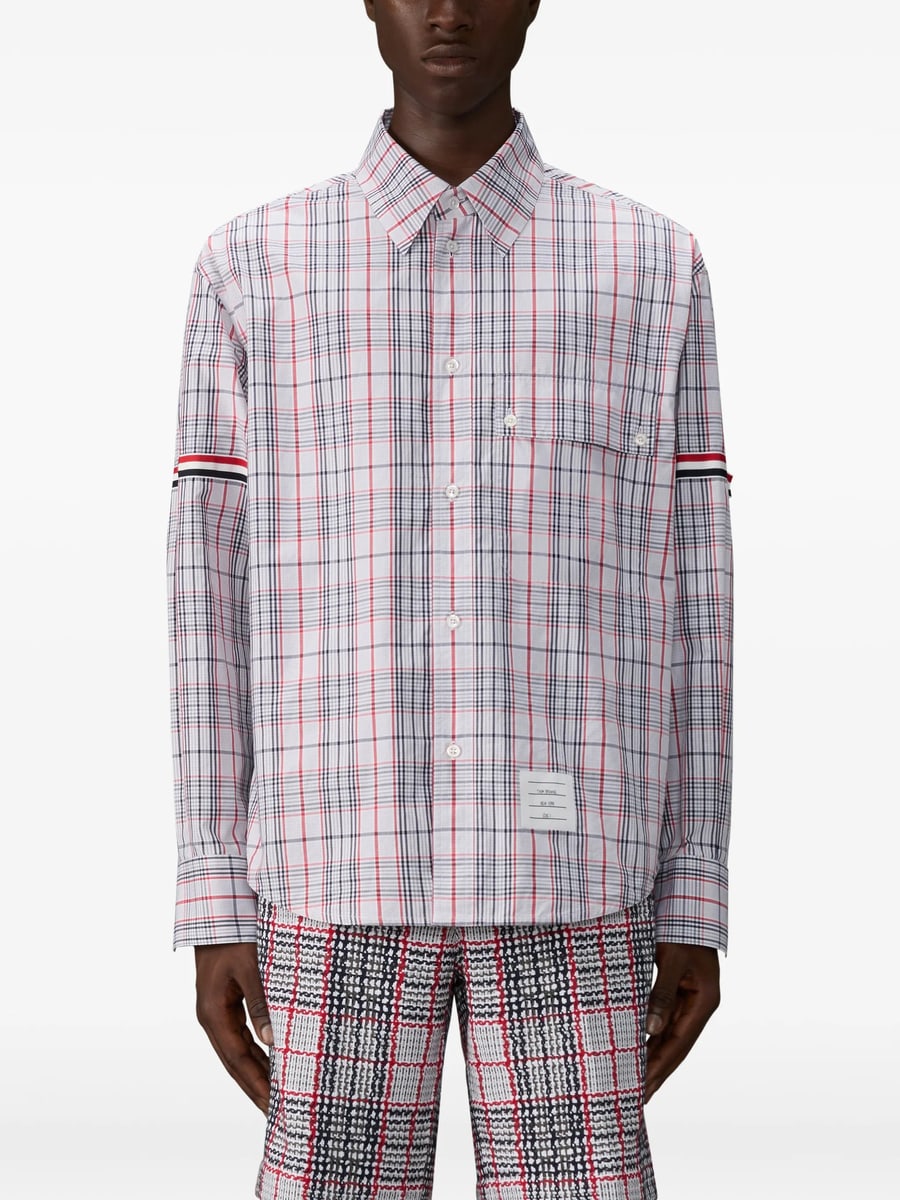 Thom Browne Thom Browne Plaid-patterned Shirt, view 4