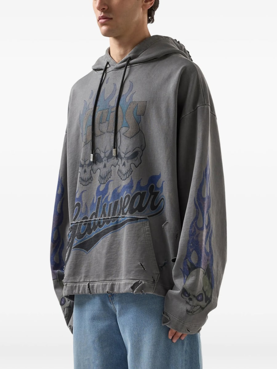 Gcds Gcds Graphic-print Hoodie, view 4