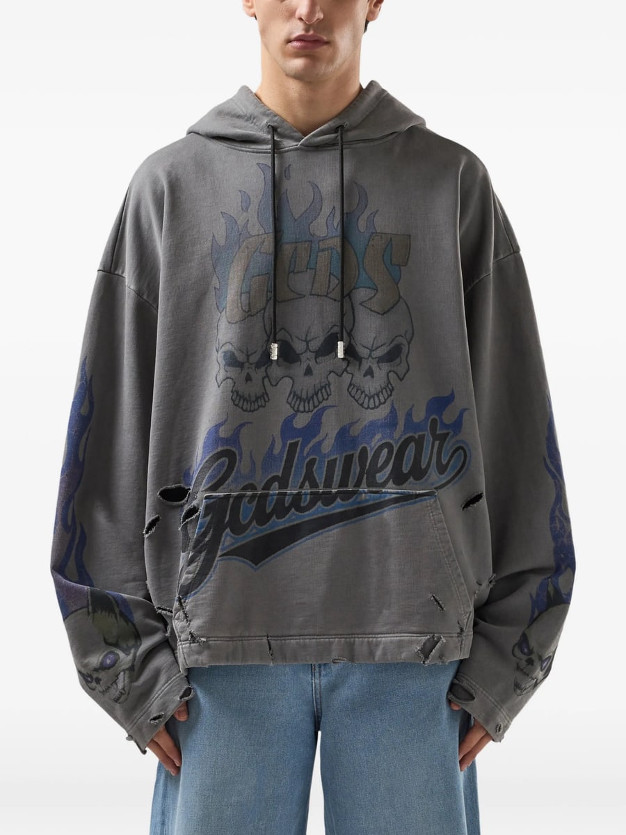 Gcds Gcds Graphic-print Hoodie, view 5