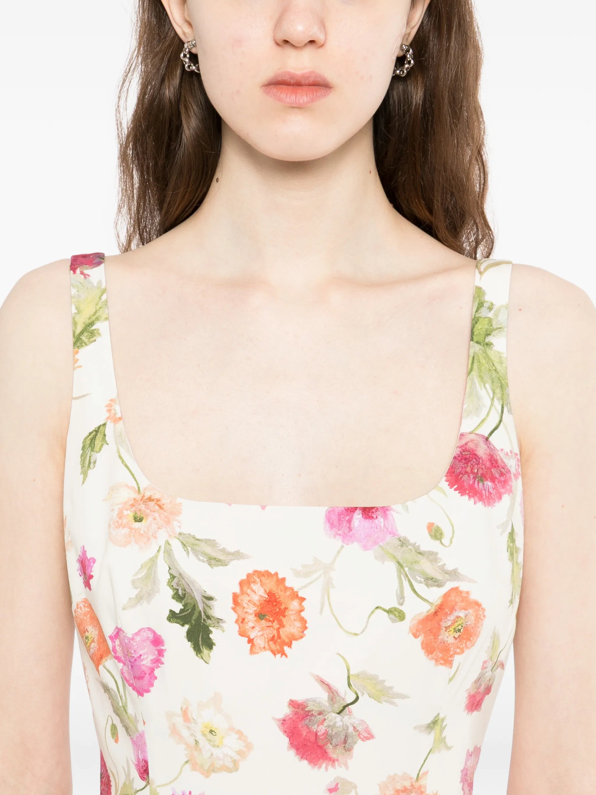 Carolina Herrera Carolina Herrera Poppy-print Midi Dress, view 2