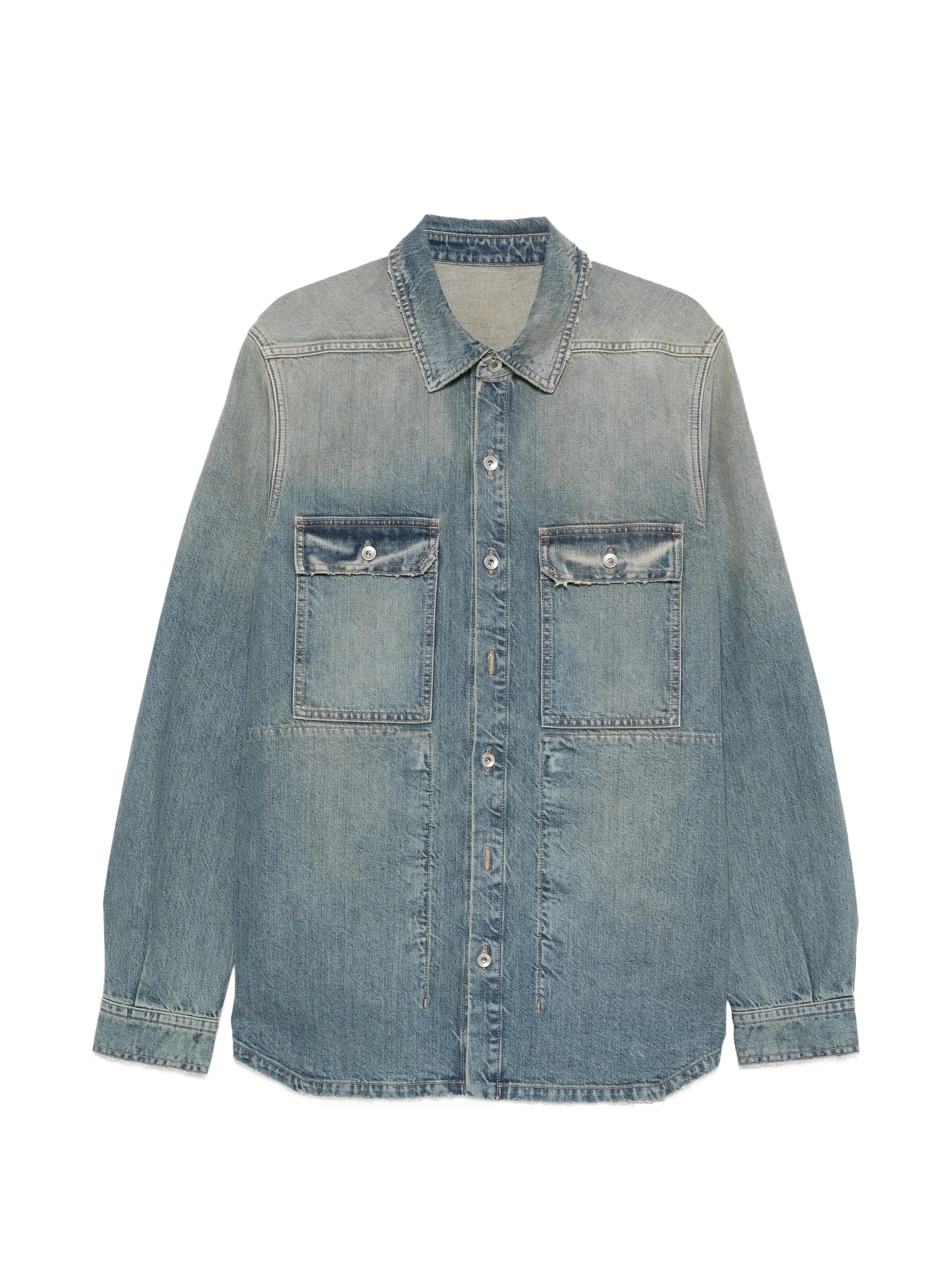 Rick Owens DRKSHDW Rick Owens Drkshdw Frayed-hem Denim Jacket