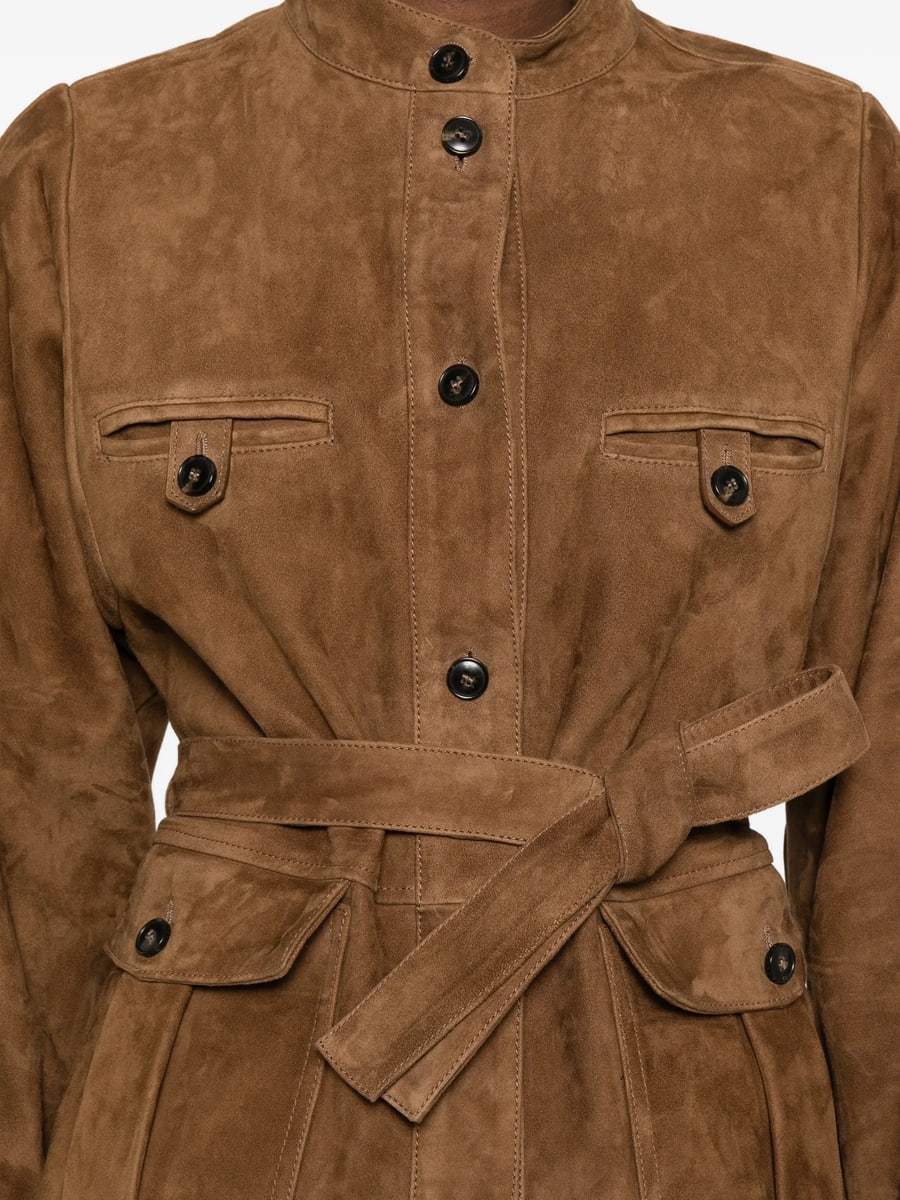 Yves Salomon Yves Salomon Belted Leather Jacket, view 4