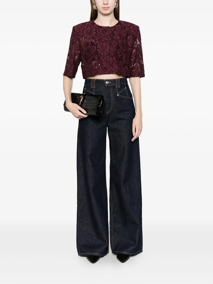 Pinko Pinko Lace-detail Cropped Jacket, view 3