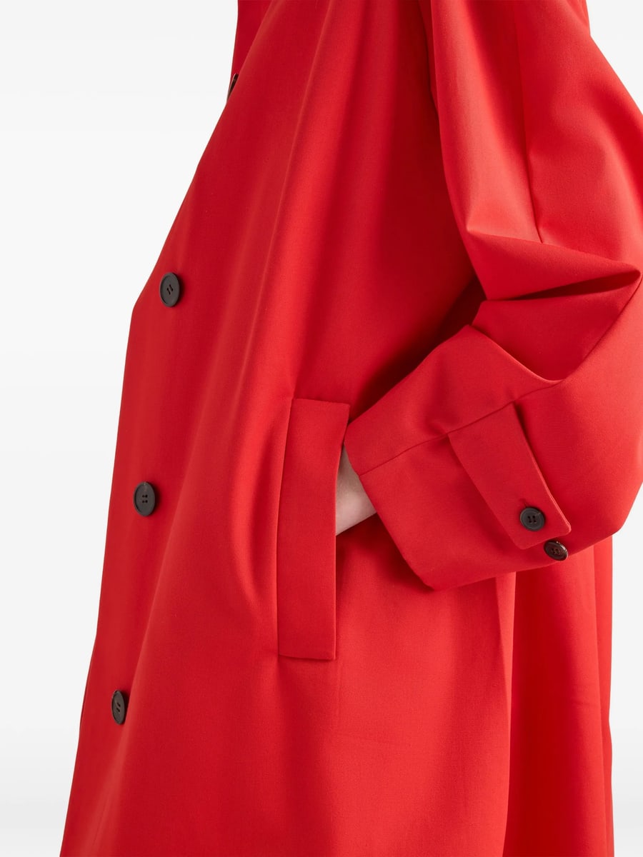 Prada Prada Single-breasted Gabardine Coat, view 4