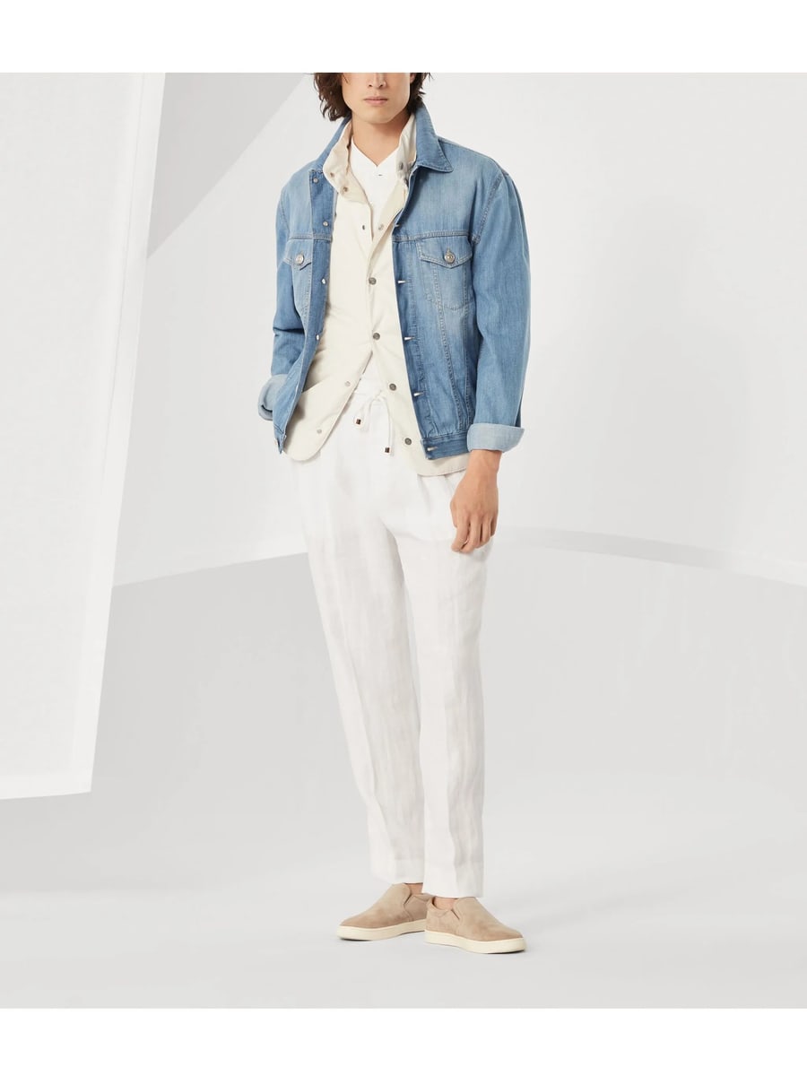 Brunello Cucinelli Brunello Cucinelli Button-up Denim Jacket, view 3