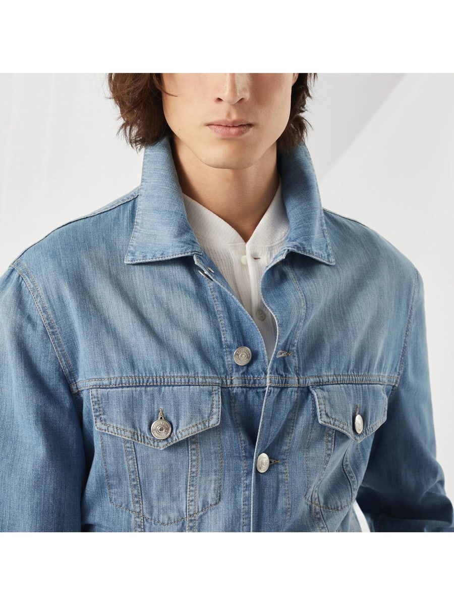 Brunello Cucinelli Brunello Cucinelli Button-up Denim Jacket, view 6