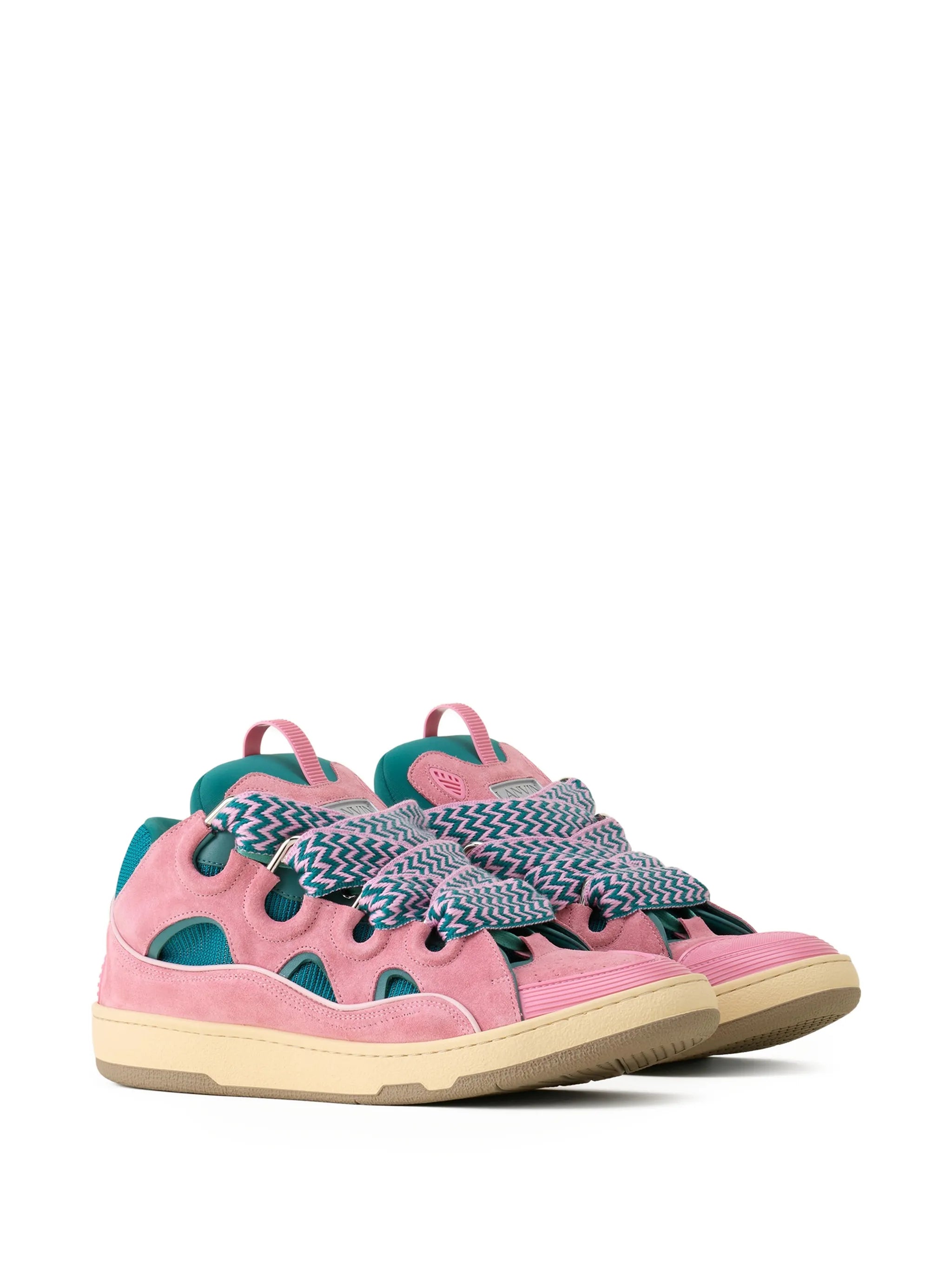 Lanvin Lanvin Curb Cut-out Lace-up Sneakers, view 2