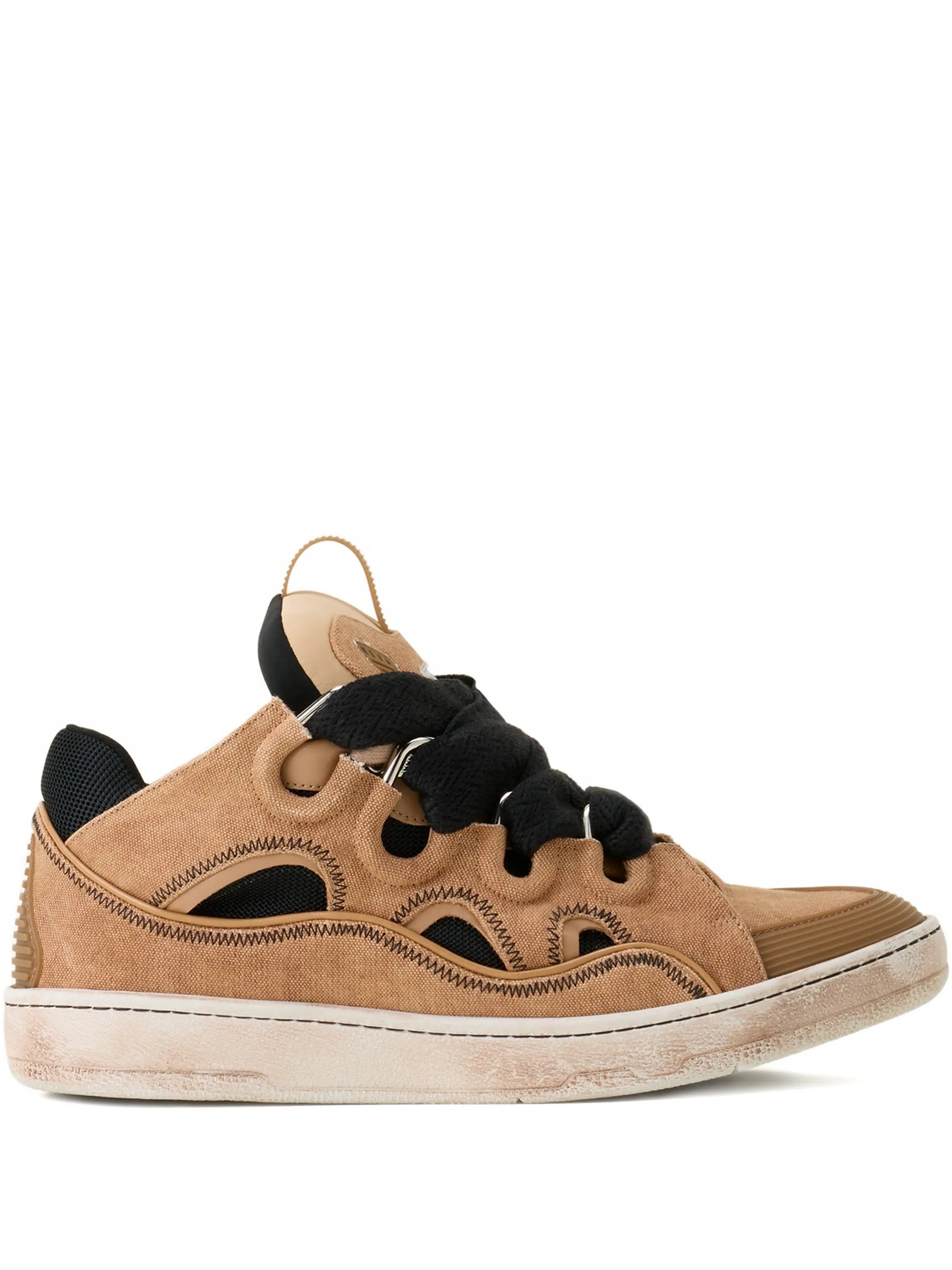 Lanvin Lanvin Curb Cut-out Lace-up Sneakers