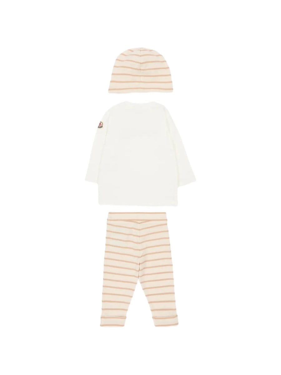 Moncler Moncler Embroidered Logo Striped Trousers Sets (set Of Three), view 2