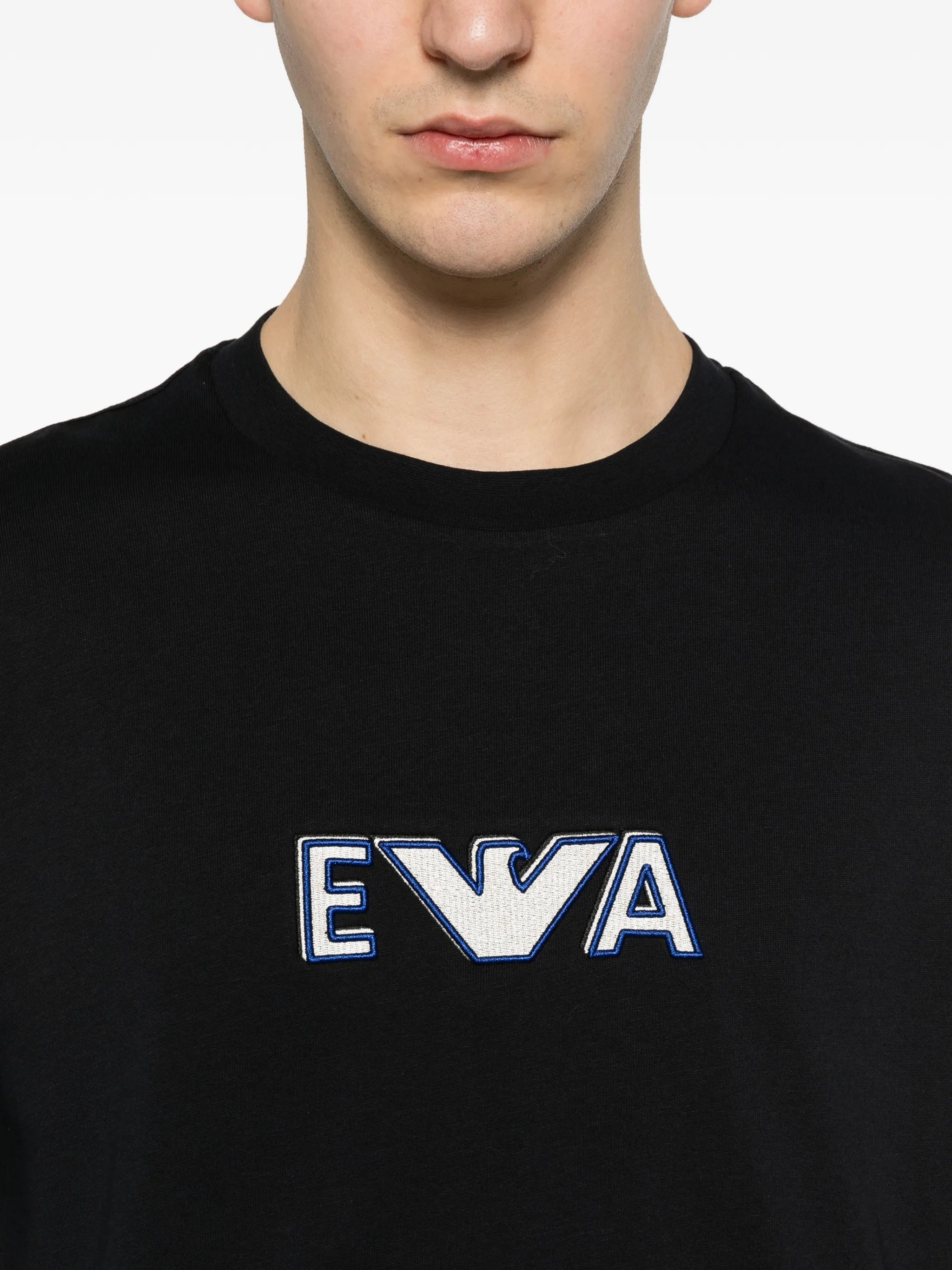 Emporio Armani Emporio Armani Logo-embroidered T-shirt, view 2
