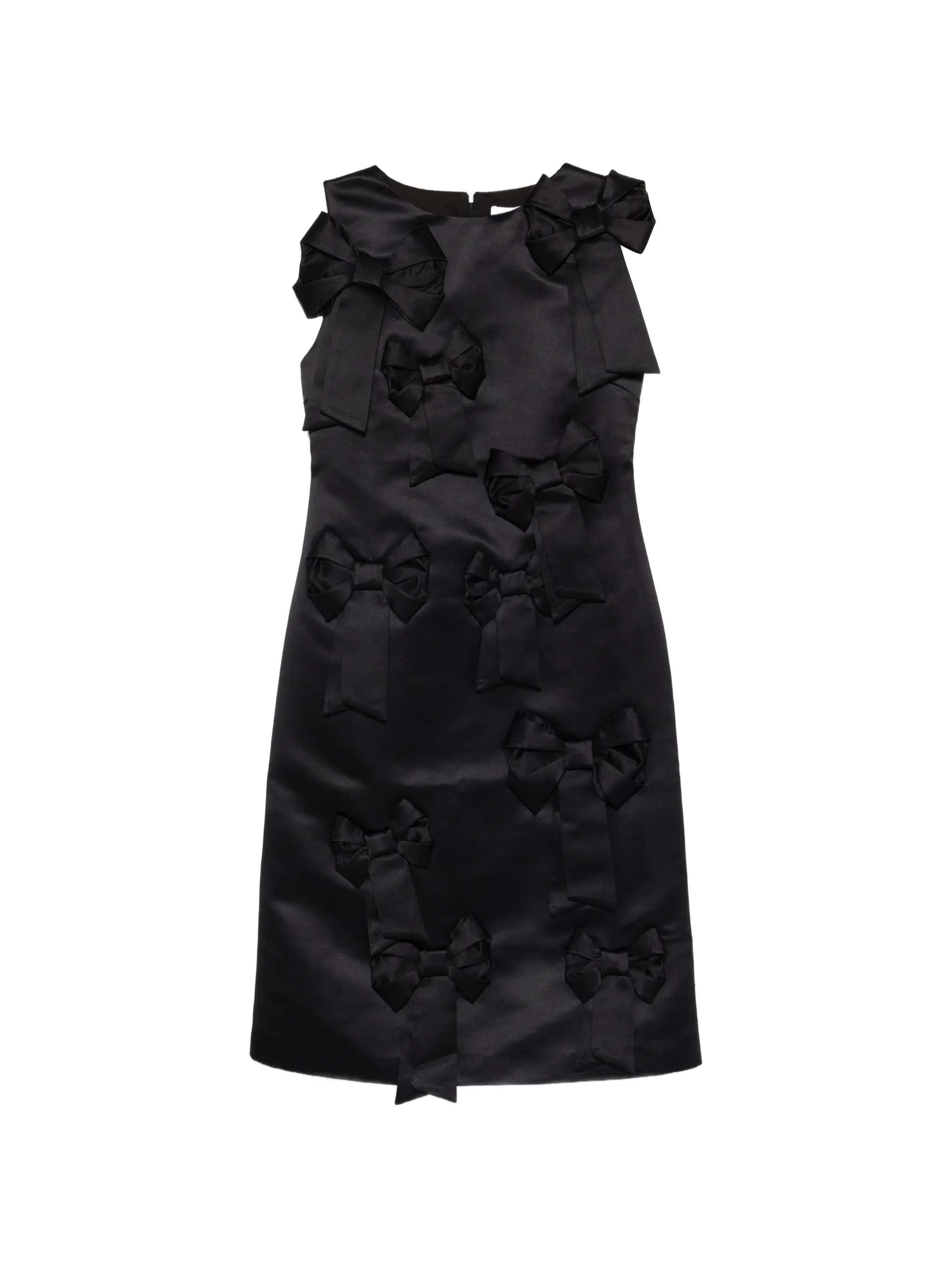 Ganni Ganni Black Satin Bow Dress