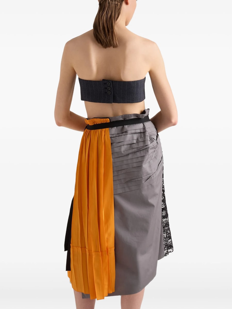 Prada Prada Patchwork Midi Skirt, view 2