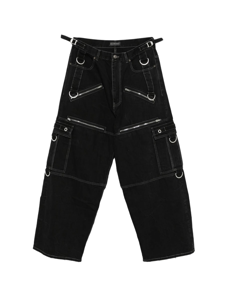 Balenciaga Balenciaga Contrast-stitching Straight Jeans