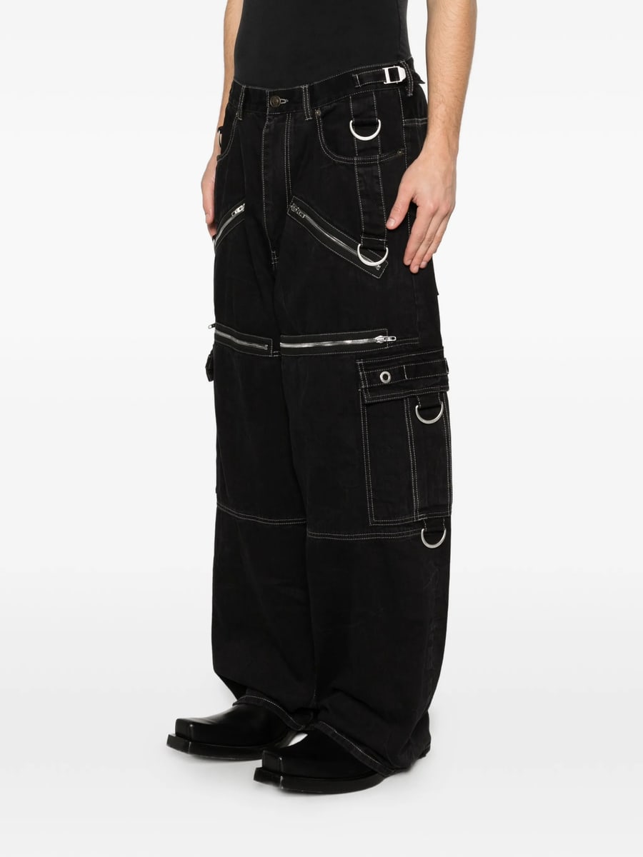 Balenciaga Balenciaga Contrast-stitching Straight Jeans, view 2