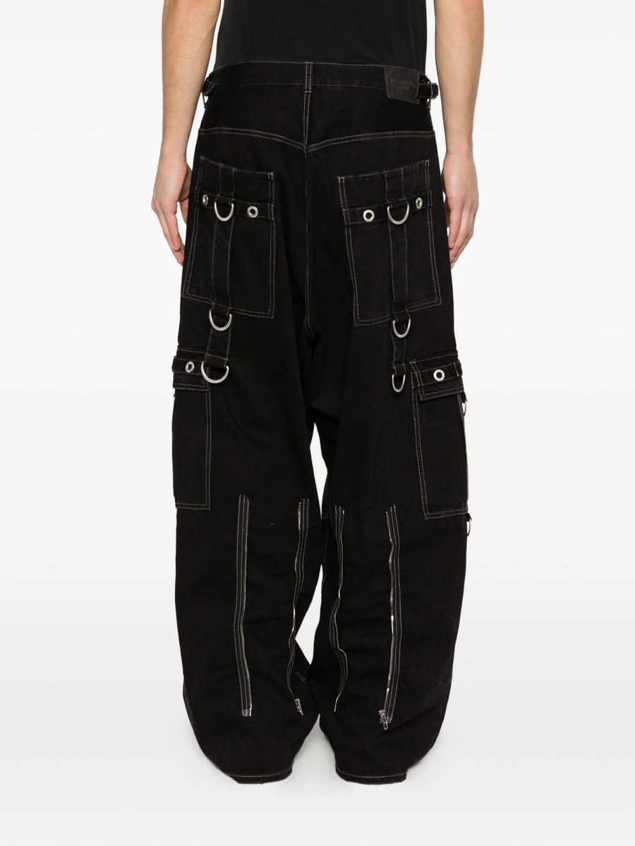 Balenciaga Balenciaga Contrast-stitching Straight Jeans, view 3