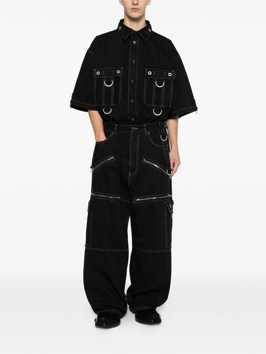 Balenciaga Balenciaga Contrast-stitching Straight Jeans, view 4