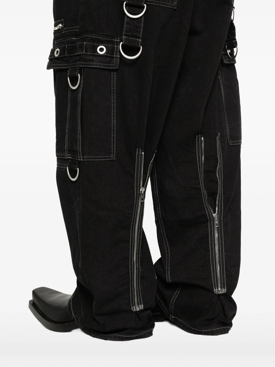 Balenciaga Balenciaga Contrast-stitching Straight Jeans, view 5