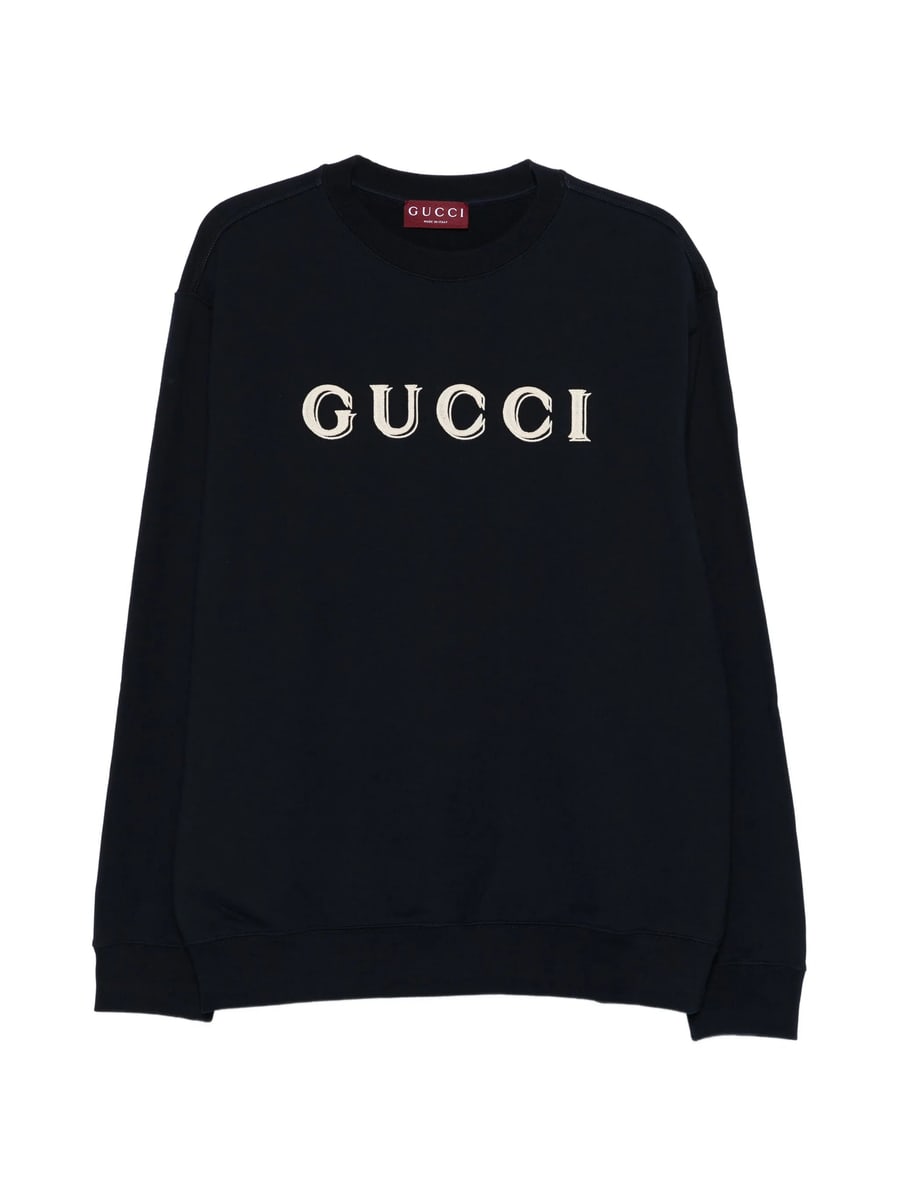 Gucci Gucci Log-detail Crew-neck Sweater