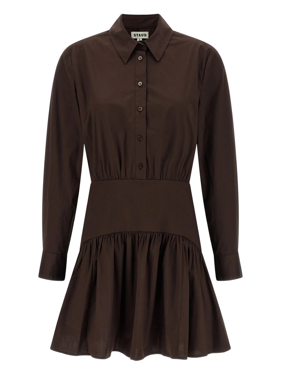 Staud Staud Rocco Gathered Mini Dress
