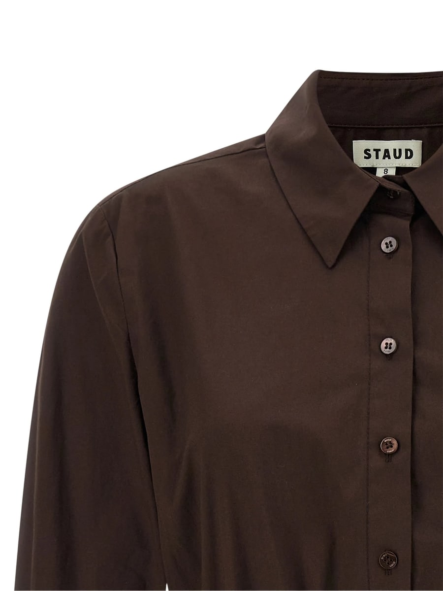 Staud Staud Rocco Gathered Mini Dress, view 2
