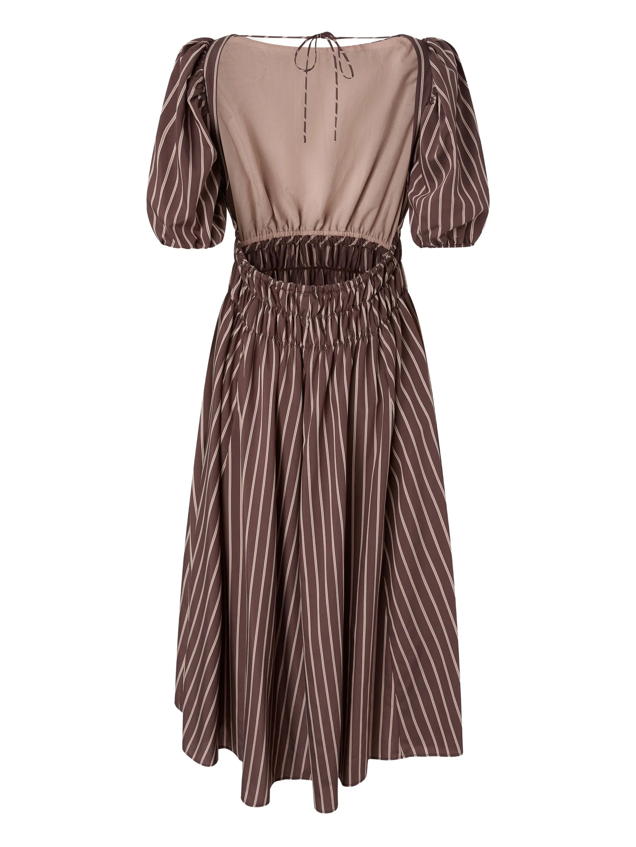 Pinko Pinko Striped-pattern Puff-sleeve Dress, view 2