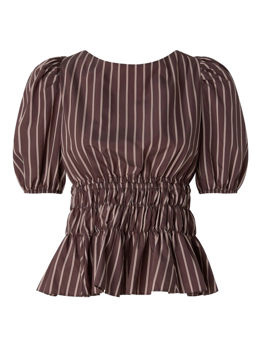 Pinko Pinko Striped-pattern Ruched Blouse