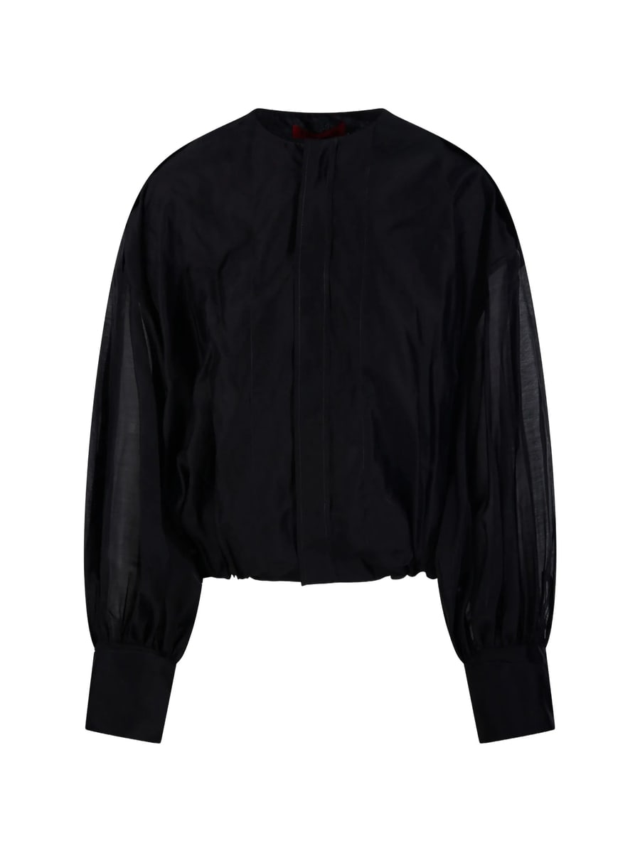 Thelatest Thelatest Blouson-sleeve Top