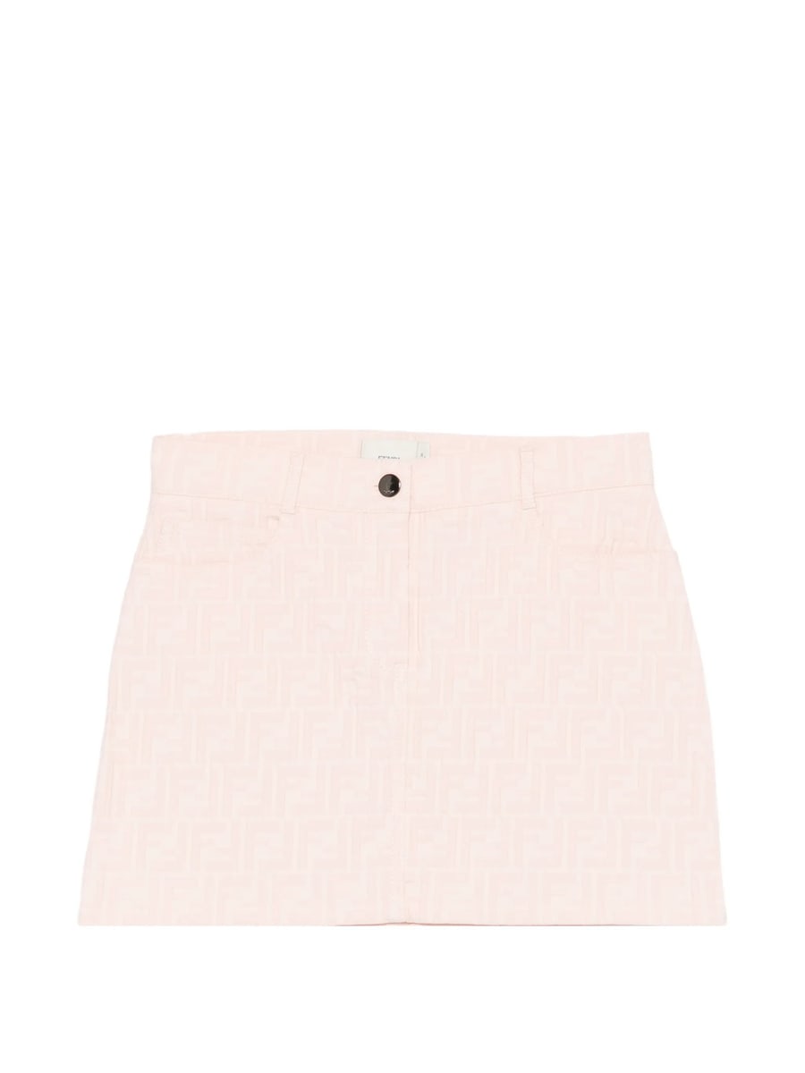 Fendi Fendi Logo-pattern Button-fastening Skirt