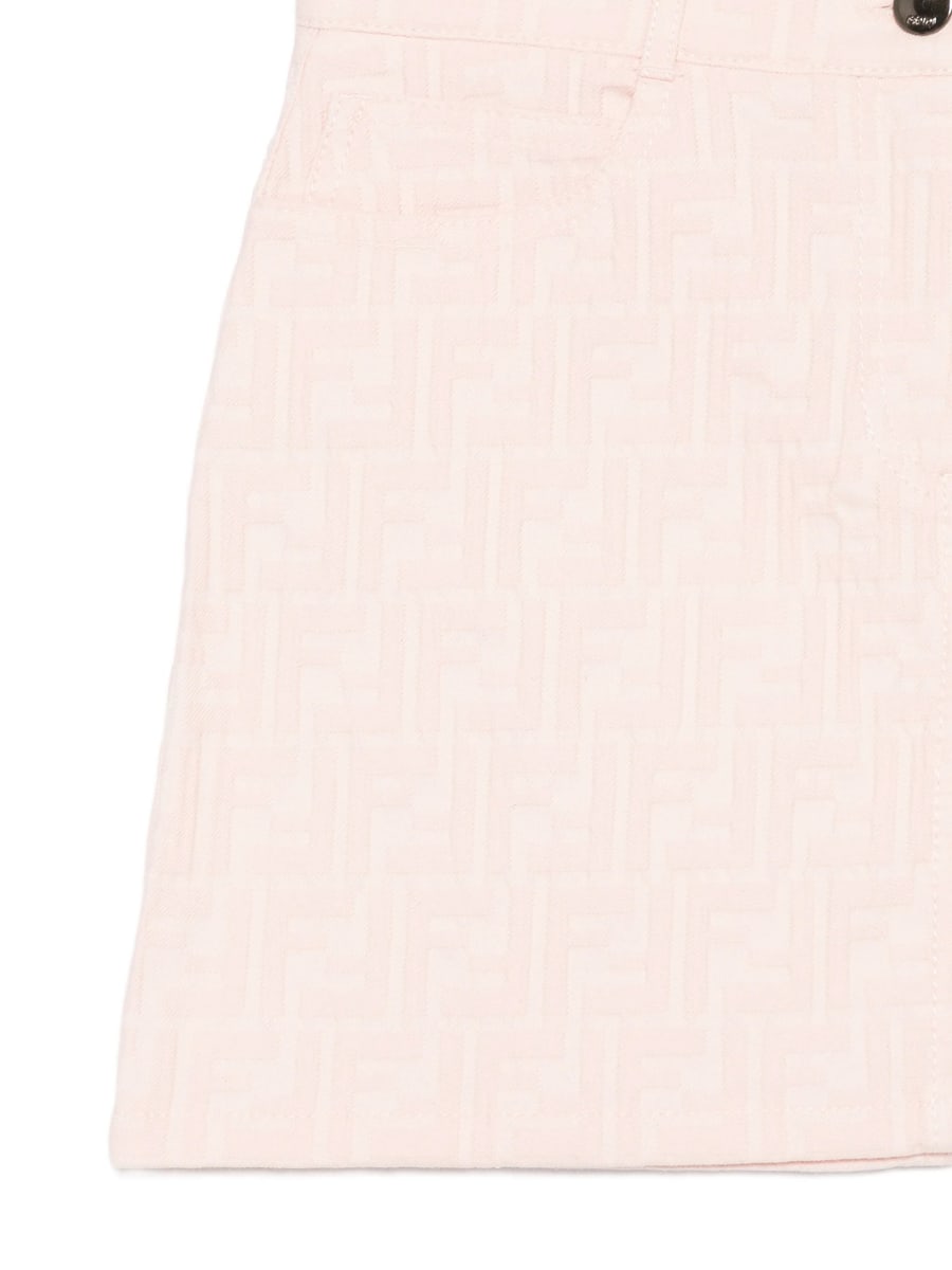 Fendi Fendi Logo-pattern Button-fastening Skirt, view 2