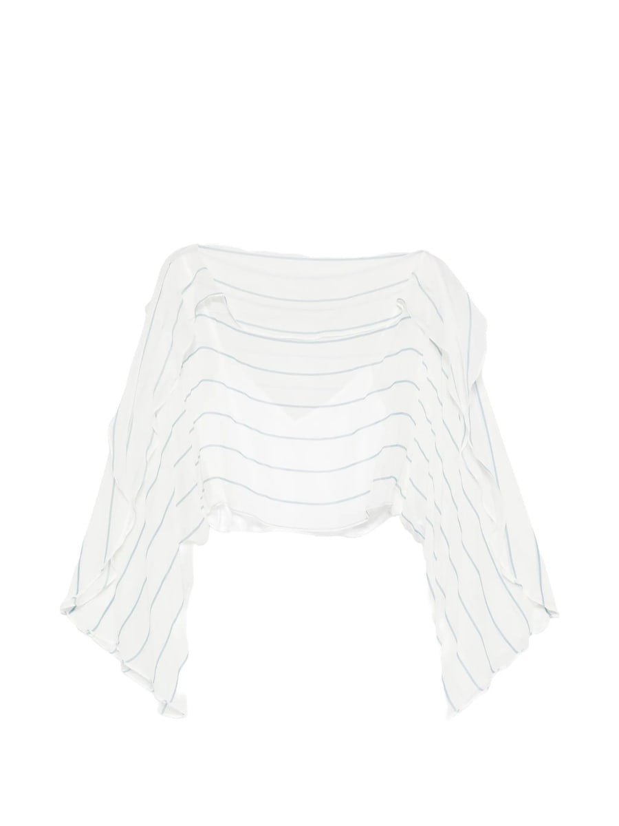 Bondi Born Bondi Born Striped Ruffled Top