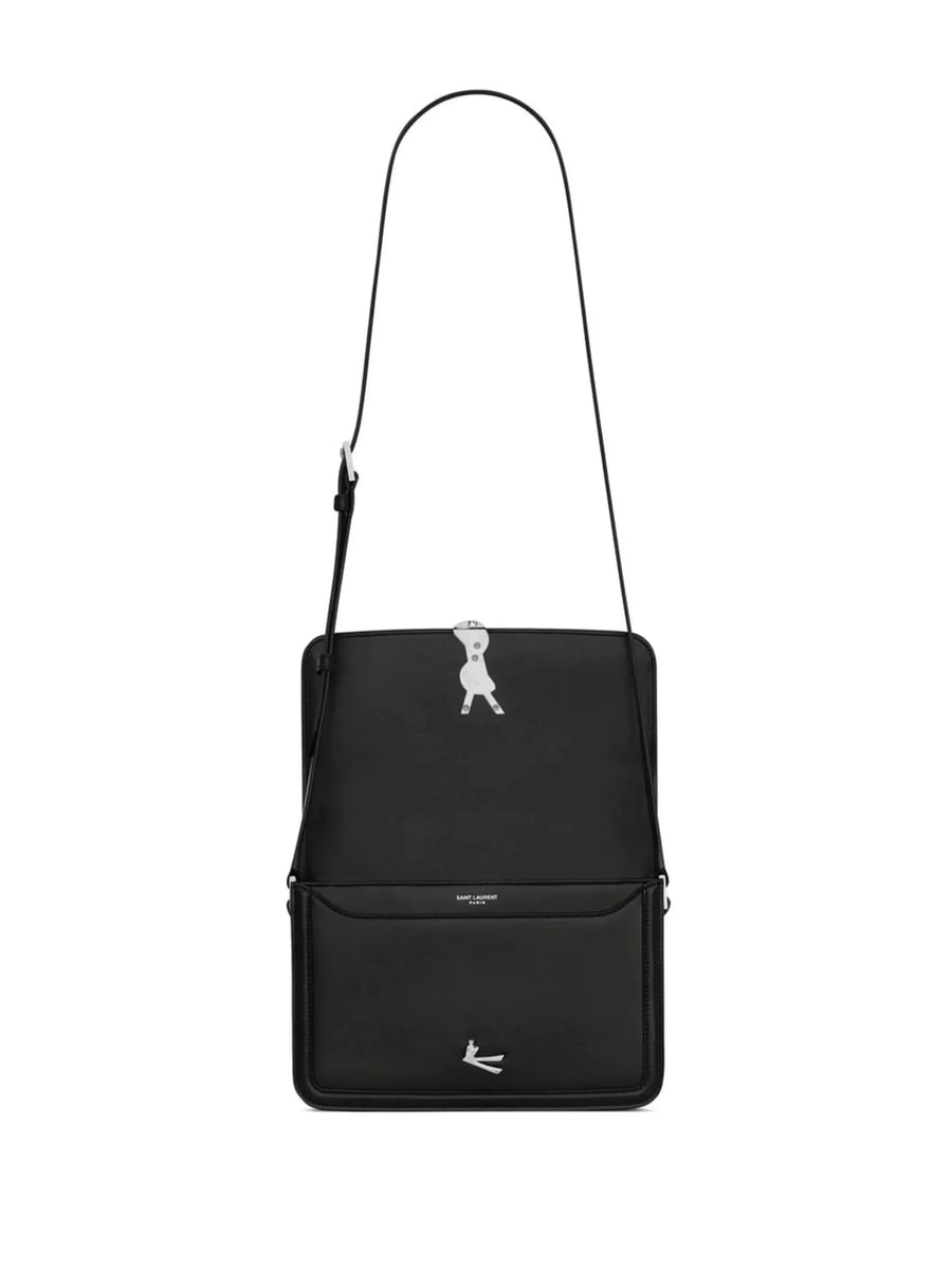 Saint Laurent Saint Laurent Monogram-logo Leather Messenger Bag, view 2