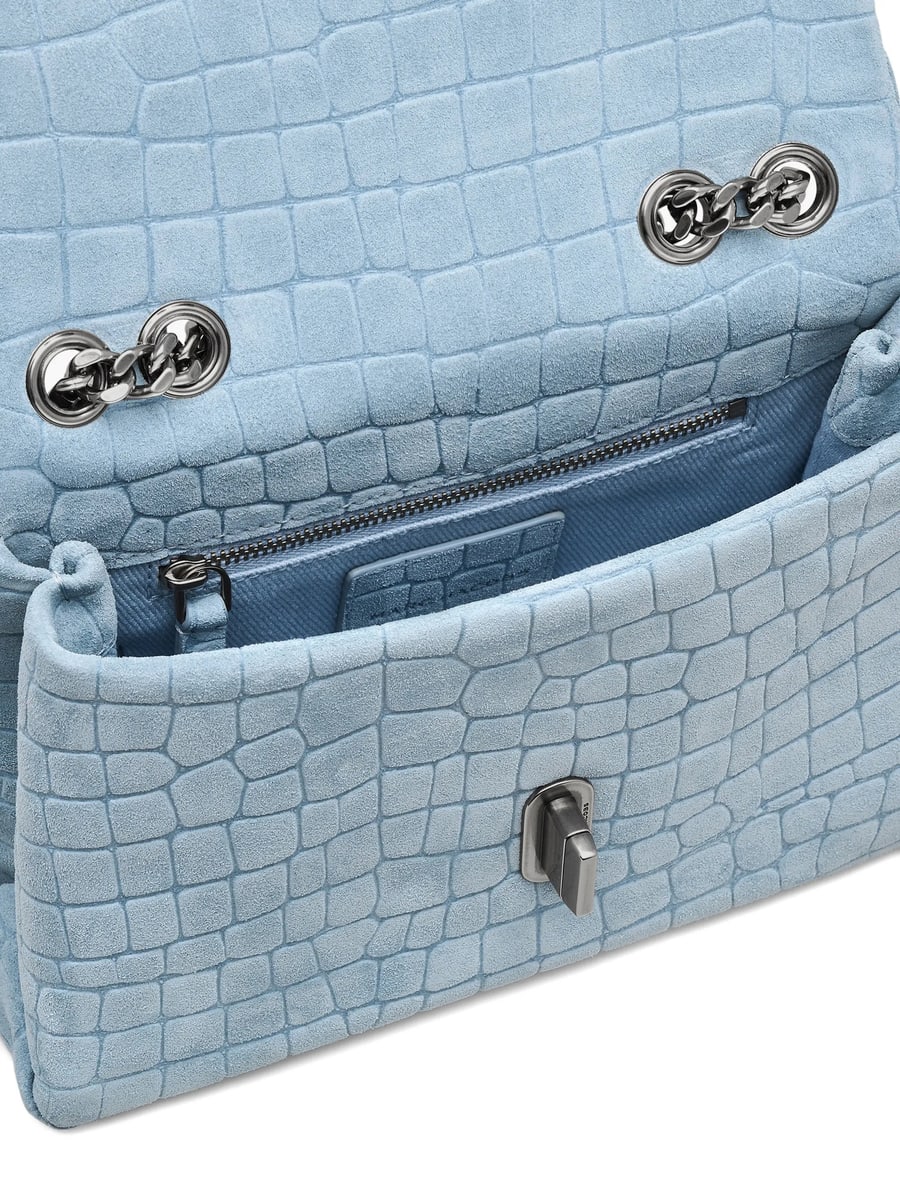 Marc Jacobs Marc Jacobs The Suede Croc Slim Dual Convertible Shoulder Bag, view 4