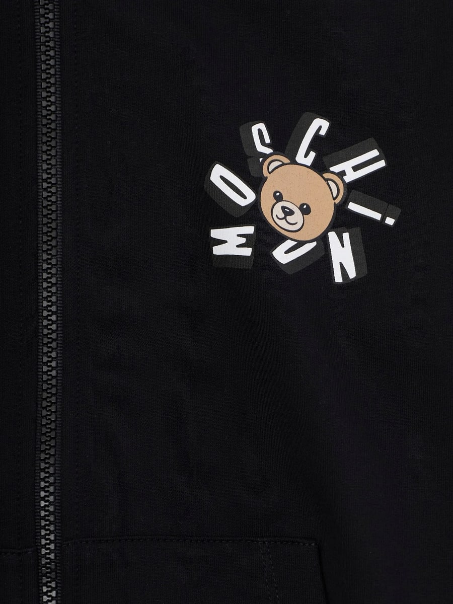 Moschino Moschino Logo Zip Hoodie, view 3